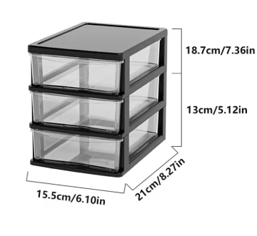 Organisateur de bureau (3 tiroirs) | Multifonction Optimisé