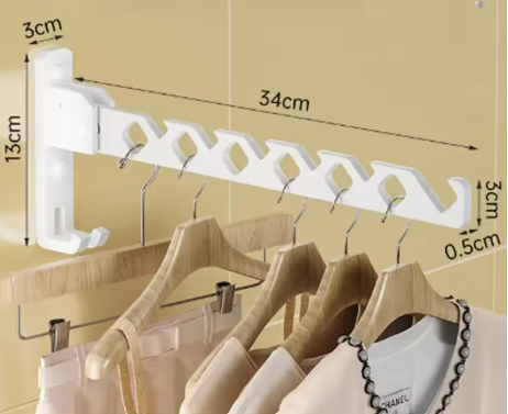 Étendoir à linge mural rétractable | Gain de place