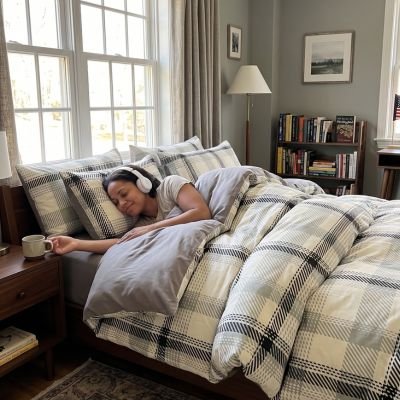 Housse de couette au design intemporel, parfaite pour une décoration élégante.