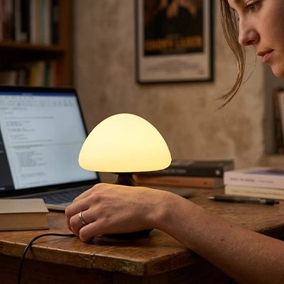 Lampe champignon à éclairage chaleureux