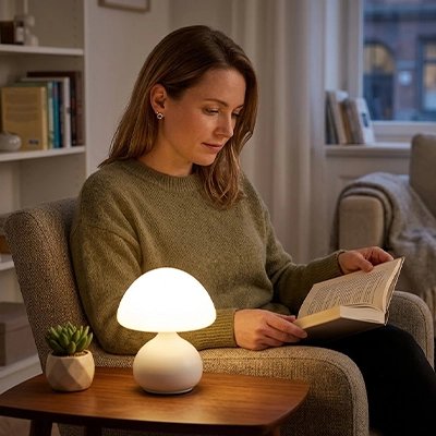 Lampe champignon au design élégant