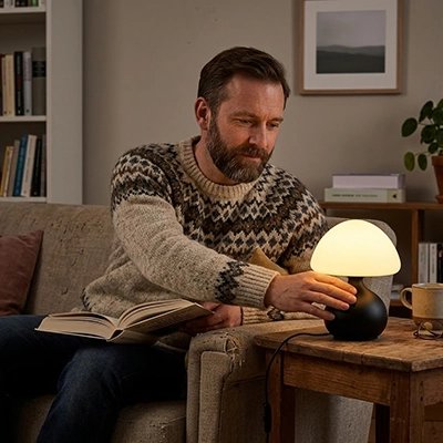 Lampe champignon pour la lecture.