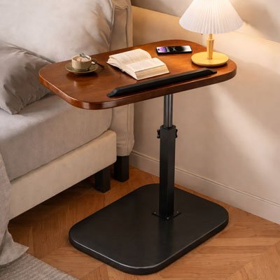 Table d'appoint​ polyvalente avec plateau en bois pour lire, écrire ou déguster un café